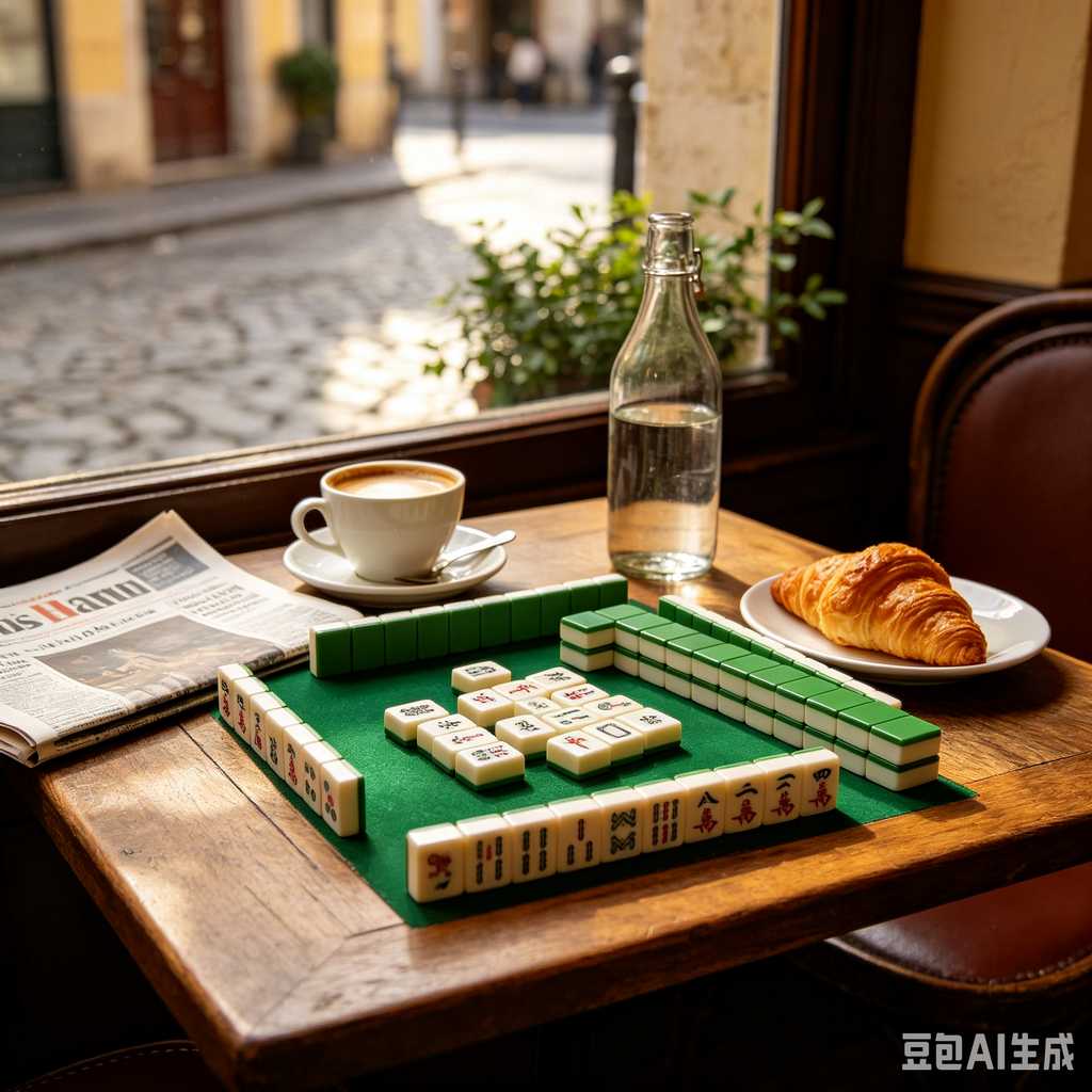 minimal text mahjong set